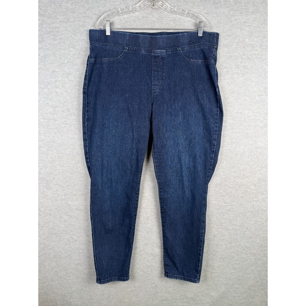 Talbots 16W Simply Flattering Collection Jegging Dark Wash Blue Pull On Pants